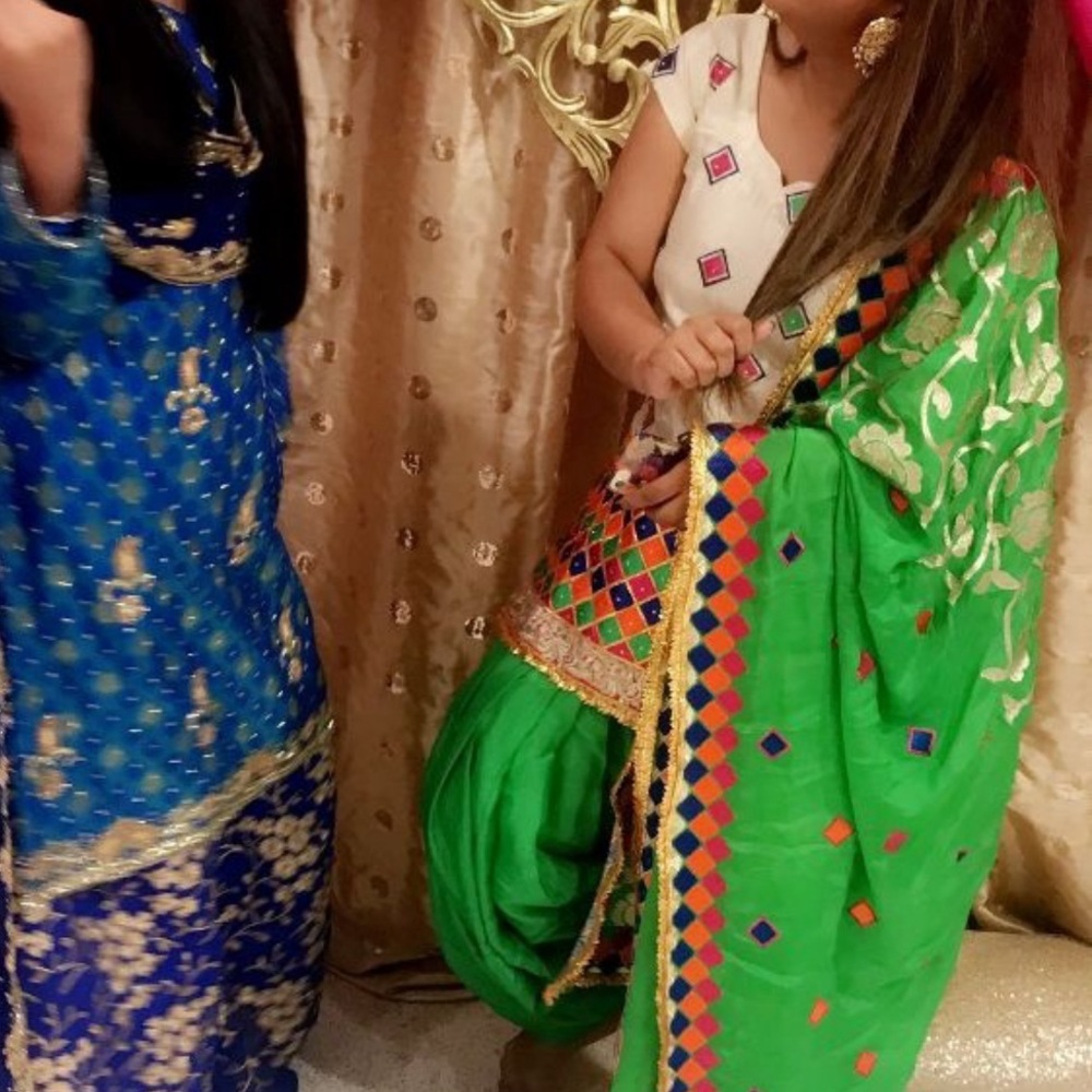 Green Phulkari Salwar Suit Indian Punjabi